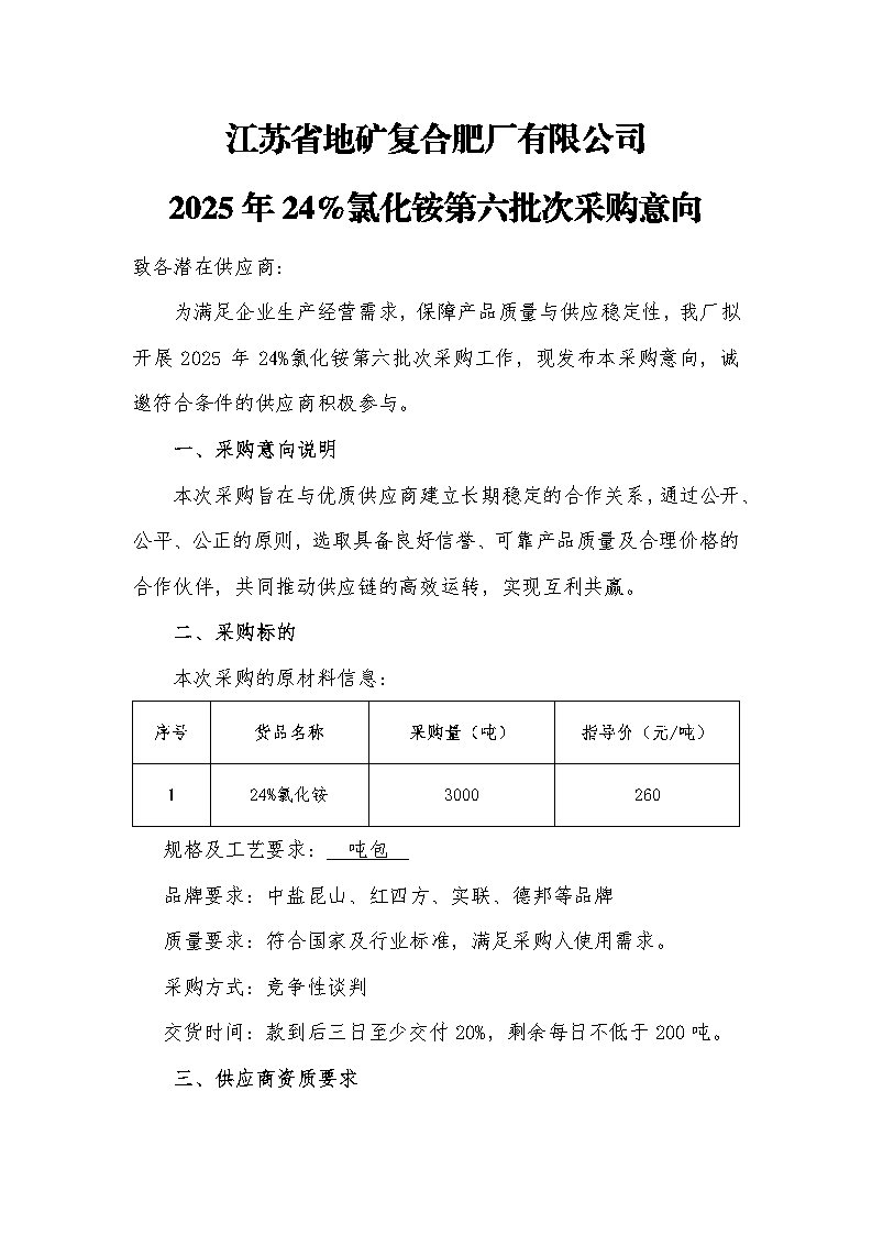 江苏省地矿复合肥厂有限公司2025年24%氯化铵第六批次采购意向公告_Page1.jpg